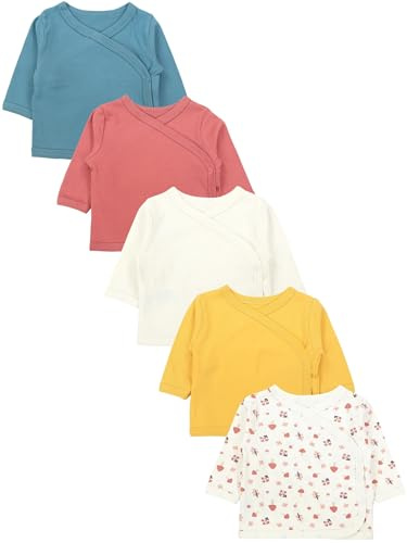 TupTam Baby Mädchen Langarm Wickelshirt Baumwolle 5er Set