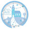 Amscan – 9901887 Comunión Iglesia azul platos de papel 23 cm