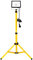Trango - 30 Watt LED Arbeitstrahler - Ultra Flach - Baustrahler G1504-303W - 2700K warm-weiß - Inkl. je 3m Zuleitung - Stativ Höhenverstellbar 66-170cm - Arbeitsleuchte