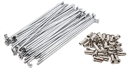 sourcing map 36 Stück 4 mm Gewindedurchmesser Motorrad-Radspeichen mit Nippeln 170mm
