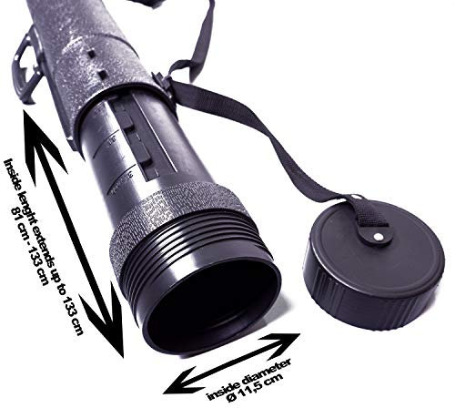 Stattys Transport Köcher – Verstellbar bis 133 cm Länge, Tragegurt, für Poster und Pläne – in zwei Größen verfügbar