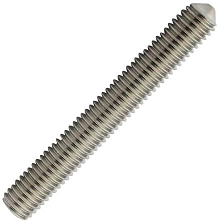 D2D | VPE: 10 Stück - Gewindestifte - Größe: M8 x 50 mm - nach DIN 914 mit Innensechskant (ISK) und Kegelkuppe aus Edelstahl A2 / V2A - Madenschrauben