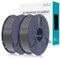 SUNLU PLA+ Filament 1.75mm 2KG, PLA Plus 3D Drucker Filament, Stärker belastbar, Neatly Wound,2 Spool 3D Druck PLA+ Filament, Maßgenauigkeit +/- 0.02mm, Grau+Grau