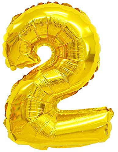 Folienballons Folienballons Buchstaben Zahlen Gold 80cm Partydeko XXL Luftballons, Plastik, 2 - Gold, Gold