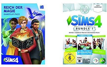 Die Sims 4 - Reich der Magie Standard | PC Code - Origin & Die Sims 4 - Bundle Pack 1: Sonnenterrassen, Luxus-Party, Wellness-Tag [PC/Mac Code - Origin]