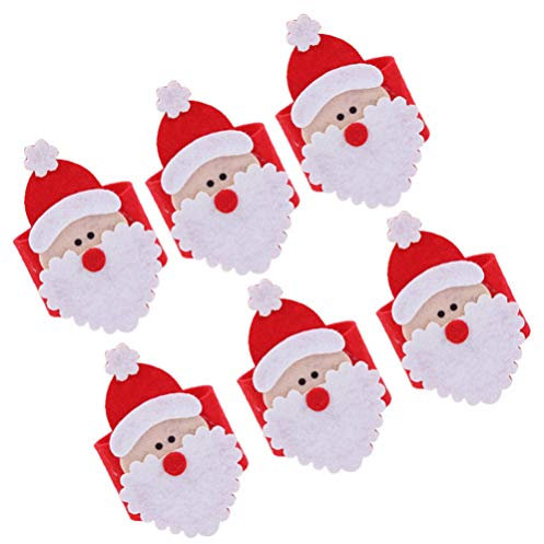 VALICLUD 8st Weihnachtstischverzierung Weihnachtstütenfüller Halter Für Serviettenringe Serviettenringhalter Weihnachtsserviettenring Serviettenhalter Für Weihnachten Tischgestell Esstisch