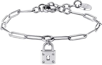 Brosway Bracciale Donna In Acciaio Con Simbolo Lucchetto, Bracciale Donna Collezione Chant - BAH51