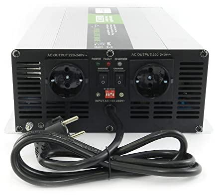 Spannungswandler Wechselrichter USV 12V NPS 1500 Watt mit DIP-Schalter Reiner Sinus UPS Inverter
