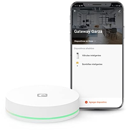 Garza - Bridge ZigBee 3.0 para el hogar. Smart Hub para control de Dispositivos Inteligentes Zigbee. Gateway Blanco, Control por app, Compatible con Alexa y Google