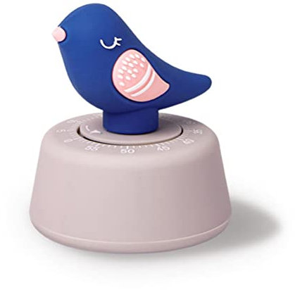 WINBST Mechanischer Timer, Kreativer Vogel Eieruhr Tweet Akustisches Signal Küchentimer, Niedlicher Cartoon Kurzzeitmesser in Form Einer Vogel Timer zum Lesen des Kochens