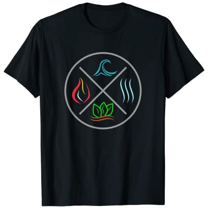 Les 4 éléments : feu d'eau, terre et air naturel T-Shirt