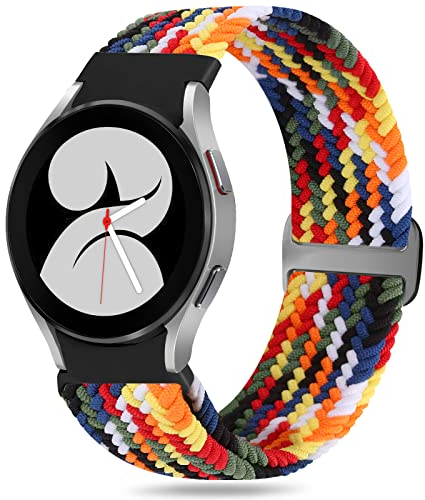 Enkic Geflochtenes Armband Kompatibel Mit Samsung Galaxy Watch 7/6/5/4/FE 40mm 44mm, 5 Pro 45mm, 6 Classic, 4 Classic - Elastisches Uhrenarmband Sport Ersatzarmband für Herren Damen