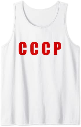 CCCP UdSSR Sowjetunion Hockey Uniform 1980 Vintage Retro Tank Top