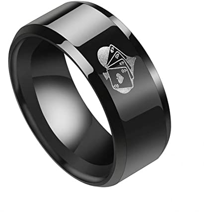 PAIHUIART Ring Ringe Damen Bijouterie Frauen Schmuck European and American Creative Personality Ace of Spades Playing Card Men Ring Ring 14 Black