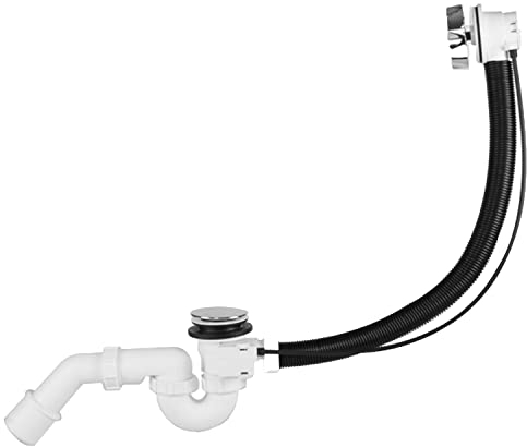 Siphon Wannensiphon Dusche Ablaufgarnitur Überlaufgarnitur Bowdenzug Badewannensiphon