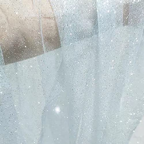 1m*150 cm Sparkly Stoff von The Fabrics - Pailletten, Tüll, Spitze, Netzstoff für Hochzeitszubehör, DIY Handgemachte Kleidung, Hochzeitskleid, Home Decor