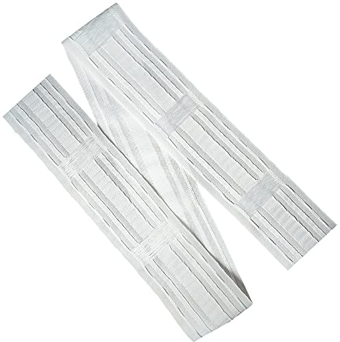 WANYI 85MM Curtain Tape White Detachable Curtain Header Tape, Multi-functional Pencil Pleat Curtain Tape Heading with Loops for Window Door and Shower (85mm / 3 meters)