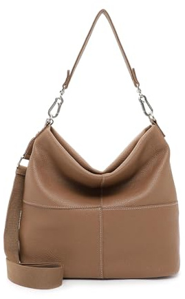 SURI FREY Schultertasche Umhängetasche Tilly Beutel Darktaupe hellbraun