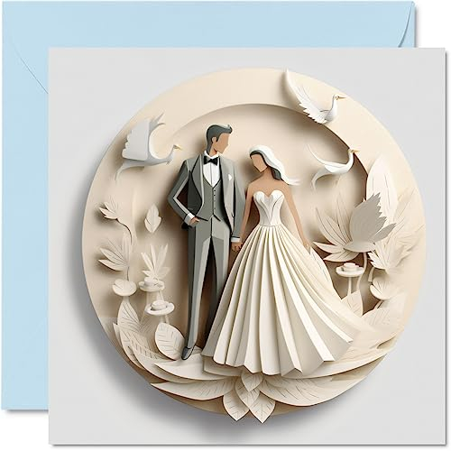Hochzeitskarten für Paare – The Happy Couple – Glückwunsch, glückliches Verlobungsgeschenk, Congrats Well Done-Karte, 145 mm Hochzeitsgrußkarten für Paare, Verlobte, Verlobte (nicht 3D oder Pop-Up)