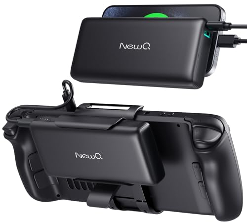 2-in-1 Steam Deck Akku Bank & Ständer für Steam Deck/Steam Deck OLED, 20000mAh 65W PD3.0 Schnelllade Power Bank, Steam Deck Zubehör, mit Dual USB C Kabel(Nicht für Koffer geeignet)