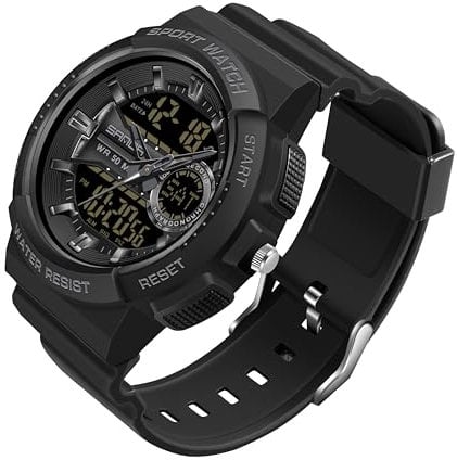 Digitaluhr Damen Sportuhren für Damen Armbanduhr Damenuhr Digital Uhr wasserdichte Outdoor Digitaluhr für Mädchen LED-Leuchtdisplay mit Analogen Zeigern und Digitalen Zahlen
