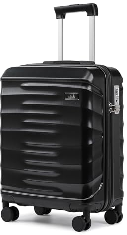 Sea choice Handgepäck Koffer Kabinenkoffer Hartschalen YKK Trolley Rollkoffer 36L Mittelgroß ABS Reisekoffer mit TSA-Schloss und 4 Rollen, 55cm