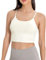 Lemedy Gepolsterter Sport-BH für Damen, Fitness, Workout, Laufshirt, Yoga, Tanktop, Cremeweiß, Medium
