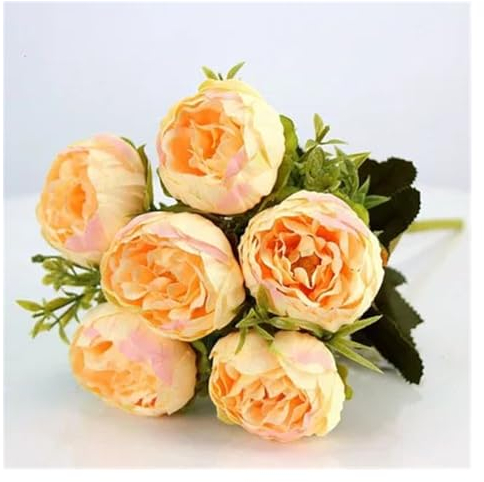 Frühlingsdekor- Simulationsblumen Seidenpfingstrosen Brautsträuße Künstliche Pfingstrosen Brautjungfernsträuße Home Store Hochzeitsdekoration Hochzeitszubehör ,Künstliche Kunstpflanzen ( Color : Yello