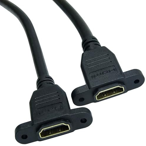 RIKYJIC Cable de extensión HDMI hembra a hembra, cable de datos de alta velocidad HDMI 4K, 0,3 metros