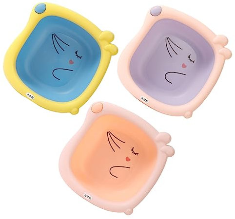 HAPINARY 3piezas Lavabo De Plástico Dibujos Animados Manos Pies y Cara Antiderrames