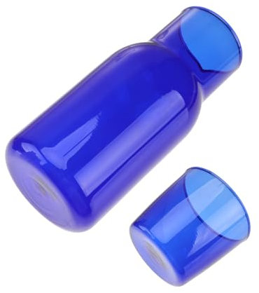 LABRIMP Blaue Glasbecher Set Mit Hochwertiger Hitzebeständiger Borosilikatglas Trinkglas Und Kanne Spülmaschinenfest Vielseitig Für Wasser Tee Saft Elegantes Geschenk Für Zuhause Büro Hoch