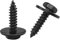 40 PCS Hex Self-Tapping Black Screws with Washers for Automotive Panels, Door Panels, and Bumpers