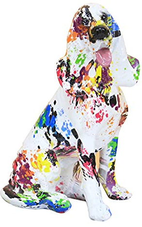 Dekofigur für den Innenbereich, kreative bunte Hunde, Kunstharz, Dackel, Dekoration, Sammlerstück, Kunst, Mädchen, Fr