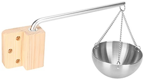 Qukaim Bol d'arômes de sauna en acier inoxydable - Support rond pour huiles essentielles - 12 cm - Diffuseur de parfum pour spa, aromathérapie - Design durable pour huiles essentielles