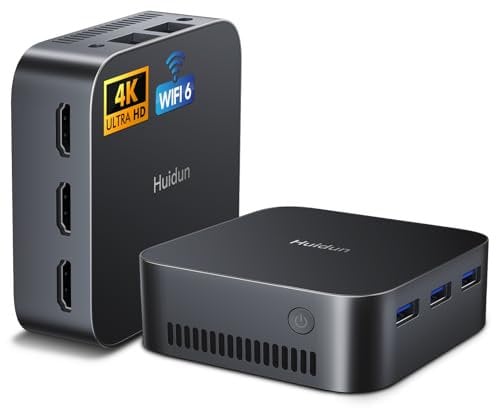Huidun H20 Mini PC W-11 Pro, Intel 12th Gen N97(Beat N95/N100,up to 3.6GHz) Mini Computers 16GB LPDDR5 512GB SSD Mini Desktop PC,Triple HDMI 4K,USB 3.0,WiFi 6,BT 5.2,for Business and Office