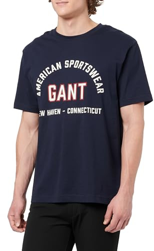 Gant Herren Printed Graphic Ss T-Shirt T-Shirt (1er Pack)
