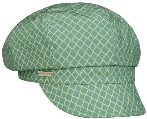 Seeberger Leacona Ballonmütze Baker-Boy-Mütze Damencap Newsboy-Mütze Schirmmütze Damen - mit Schirm, Futter Frühling-Sommer Sommer - One Size grün