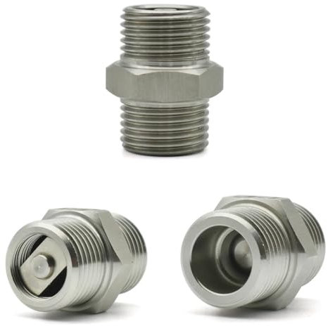 Clapet anti-retour vertical hexagonal à filetage BSP 1/4 3/8 1/2 3/4 1 en acier inoxydable 304(Male to Male,1/8)