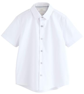 NEXT Jungen Standard Elegantes, einfarbiges Kurzarmhemd 98-176