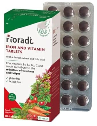 SalusFloralIron Tablettes végétaliennes, sans gluten, sous blister, 84 pièces, 1 paquet