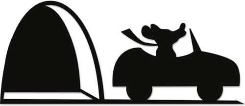 younikat Aufkleber Mauseloch Maus Auto 18 x 7,5 cm schwarz - you0146 | witterungsbeständig, vergilbungsfrei, UV-beständig, lustige Heimdeko, Wandtattoo