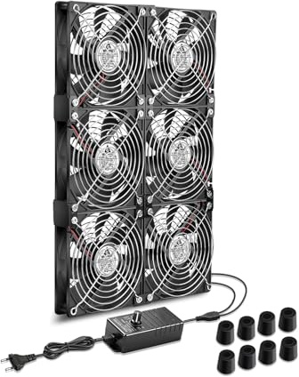 GDSTIME 6 x 120mm Lüfter 230V Dual 360mm Gehäuselüfter 220V Einstellbare