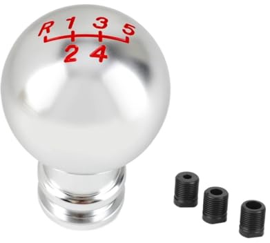 WALEQW Schalthebel Schalthebelkopf 5/6/10 Geschwindigkeit Aluminium Auto Schaltgetriebe Automatische Getriebe Ebene Knopf Schalthebel Universal(5 Speed-1)