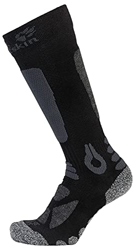 Jack Wolfskin Kinder SKI Merino Sock HIGH Cut Kids, Black, 31-33