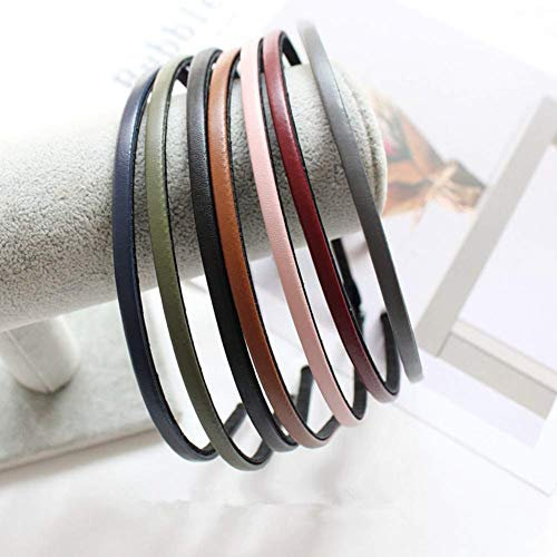 kydely, Serre-tête mignon et simple recouvert de cuir avec nœuds pour cheveux avec fermoir à paillettes pour femmes et filles