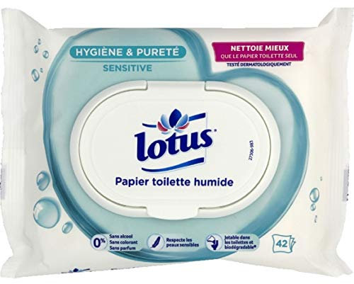 Lotus - Papier Toilette Humide Pure - 42Lingettes - Lot De 4 - Livraison Rapide En France - Prix Par Lot