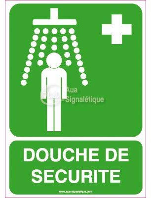 AUA SIGNALETIQUE - Panneau Douche de Sécurité - Verticale - 150x210 mm, PVC 1.5mm