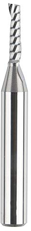 SpeTool O Flute UpCut 1/8 X 1/2 inch Carbide End Mill Single Flute Spiral CNC Router Bit Aluminum Acrylic Cutter
