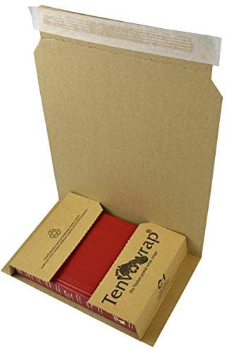Triplast C1 Tenvowrap Book Postal Wraps 216x151x(0-51) mm Strong Cardboard Mailers (Pack Of 10)