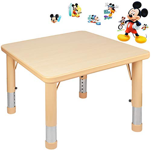 alles-meine.de GmbH Kindertisch/Tisch - höhenverstellbar - Größen & Motiv & Farbwahl - Mickey Mouse/hell grün - 1 bis 8 Jahre - Plastik & Holz - für INNEN & AUßEN - Kindermöb..